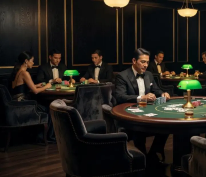 Private VIP high roller poker lounge at LuckyVegga